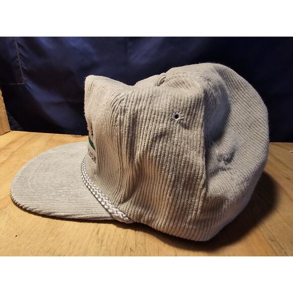 Vintage Winchester Tall Fescue Grey Adjustable Hat Embroidered Used Corduroy - Picture 2 of 6